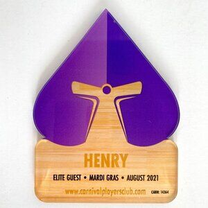 2021 Carnival Cruise Henry Elite Mardi Gras Players Club Refrigerator Magnet